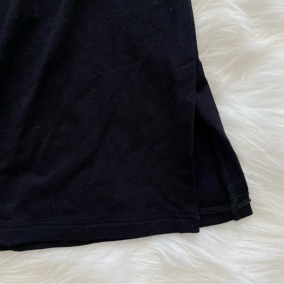 Eileen Fisher Black Bateau Neck Short Sleeve Dress - Picture 5 of 10